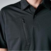 8565　TS DEOドッツ　半袖　ポロシャツ　男女兼用　ブラック