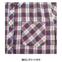 13502-1　秋色格子ロールアップシャツ　アソート　フリーサイズ