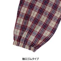 13502-2　秋色格子　袖ゴムシャツ　アソート　フリーサイズ